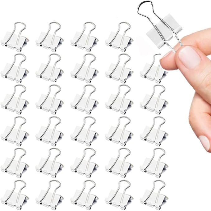 Binder Clips Width 1 Inch Capacity 0.47 Inch White 36 PCS - Image 7
