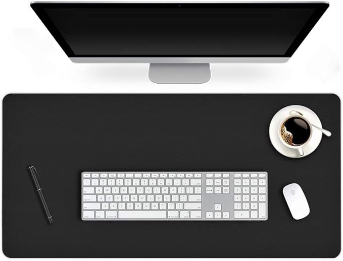 Desk Protector Blotter Pad on Top of Desks PU Leather Office Desk Writing Mat by EasyEasyLife