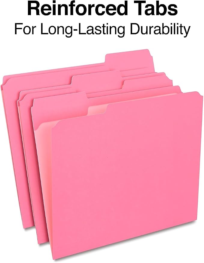 Staples File Folder, Letter Size, Reinforced 1/3‑Cut Tabs - Image 6