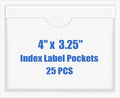 Origin-Joy 25 PCS Self-Adhesive Index Label Pockets by Origin-Joy