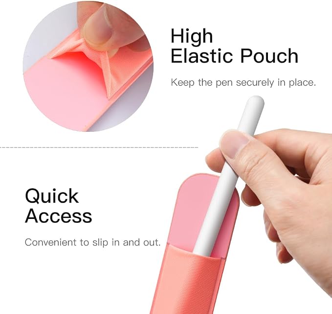 MoKo Pencil Holder Sticker Fit Apple Pencil Pro// 1st/ 2nd Generation, Elastic - Image 5