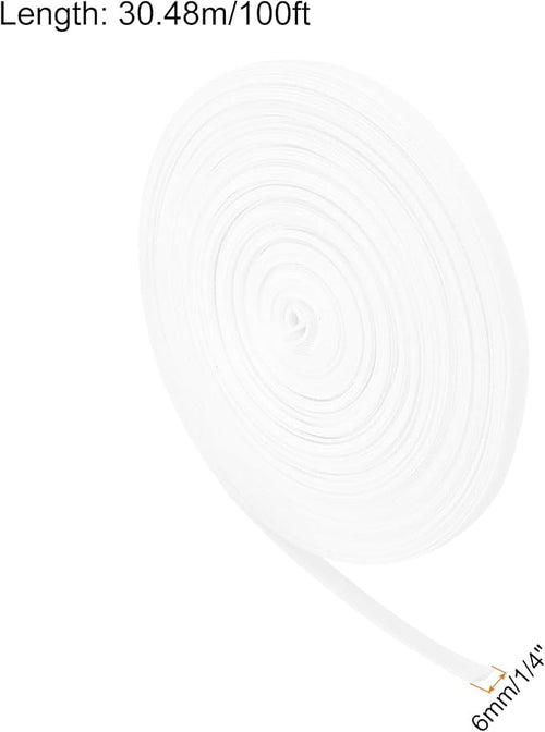 100ft PET Expandable Wire Loom 1/4 Inch, PET Braided Wire Sleeving Cable - Image 2