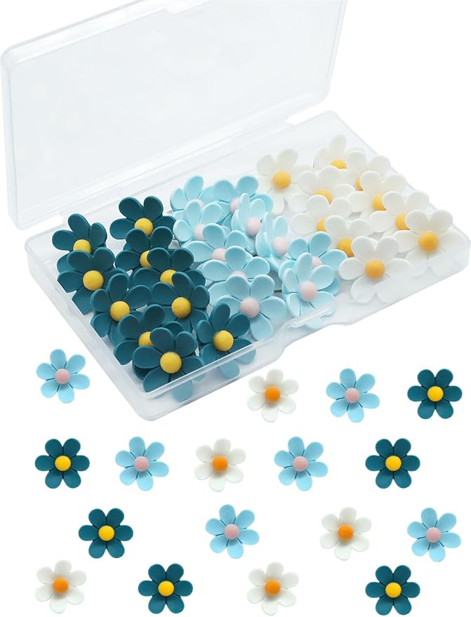 Cute Flower Push Pins, Map Pins Offices Schools Supplies by Keepsweat