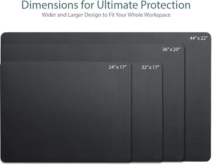 Vine Creations Leather Desk Mat 24" x 17", Desk Protector, PU Leather Desk Pad - Image 2