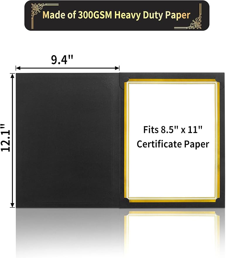 GNL 50 Packs Black Certificate Holders - Image 3