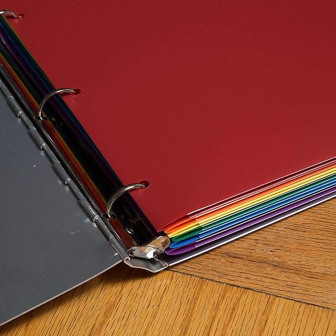 JAM PAPER Heavy Duty Plastic 3 Hole Punch Pocket Folders - Image 3