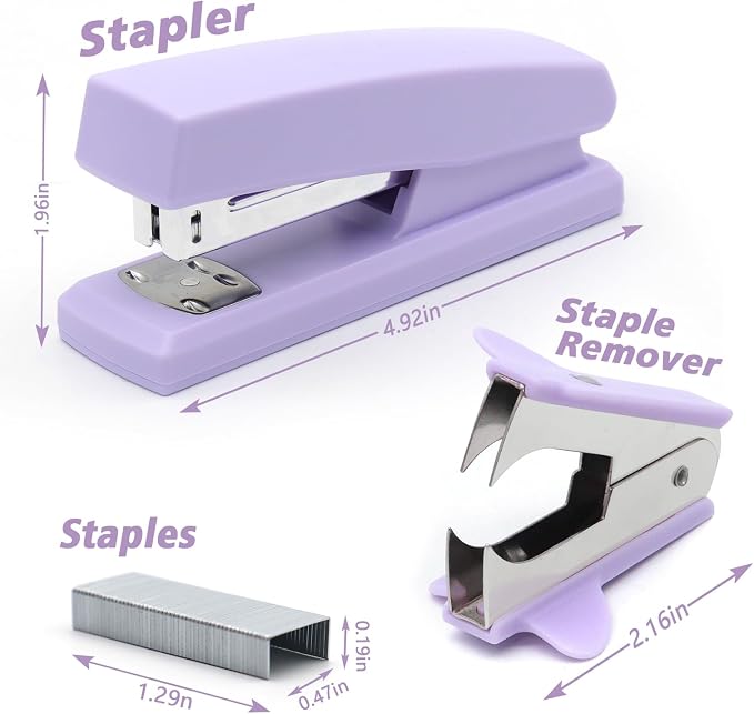2 Pack Purple Office Staplers, 25-Sheet Capacity - Image 2