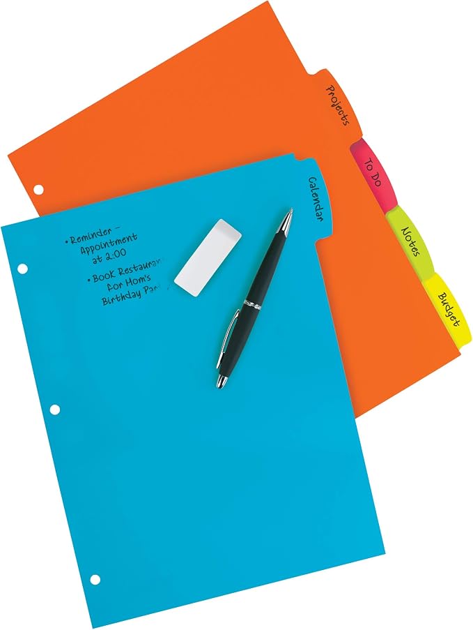 Avery Big Tab Write & Erase Durable Plastic Dividers, 5-Tab Set, 3 Sets - Image 2