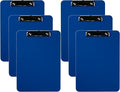 Pack of 6 Plastic Clipboards by DAVISGROUP