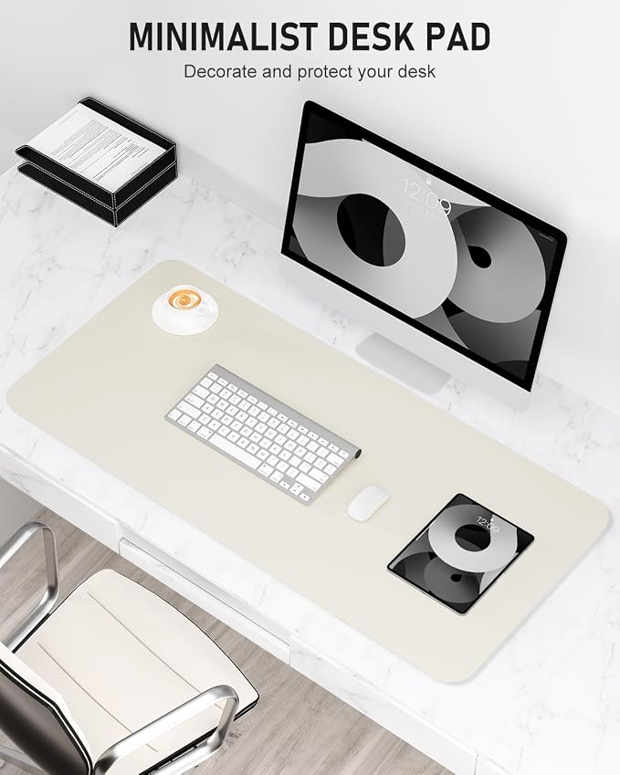 Desk Pad, 35.5" x 17" PU Leather Non-Slip Desk Mat Large Mouse Pad - Image 2