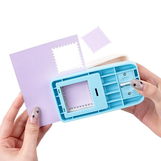 2Pcs Stamp Punch 1x0.8 Inch Scalloped Rectangle Puncher & 1.5 Inch Square Hole - Image 5
