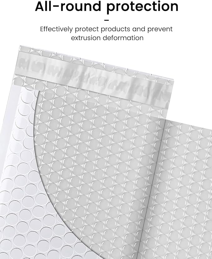 GSSUSA White Bubble Mailers 4x8 Inches 19200 Pack, Usable Size 4X7" Bubble - Image 3