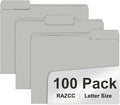 File Folder, RAZCC 100 Pack 1/3 Cut Tab File Folders Letter Size, Folders by RAZCC