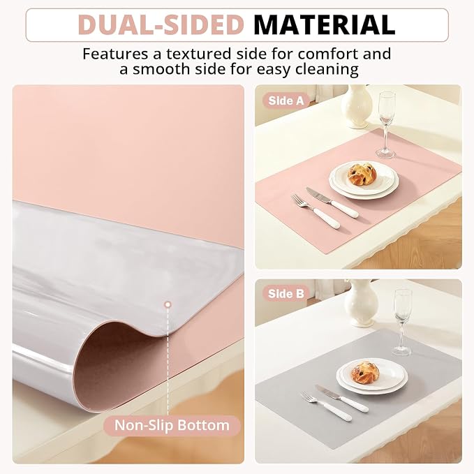 OstepDecor Pink Table Cover Protector 24 x 60 Inch, 1.5mm Thick Plastic Table - Image 4