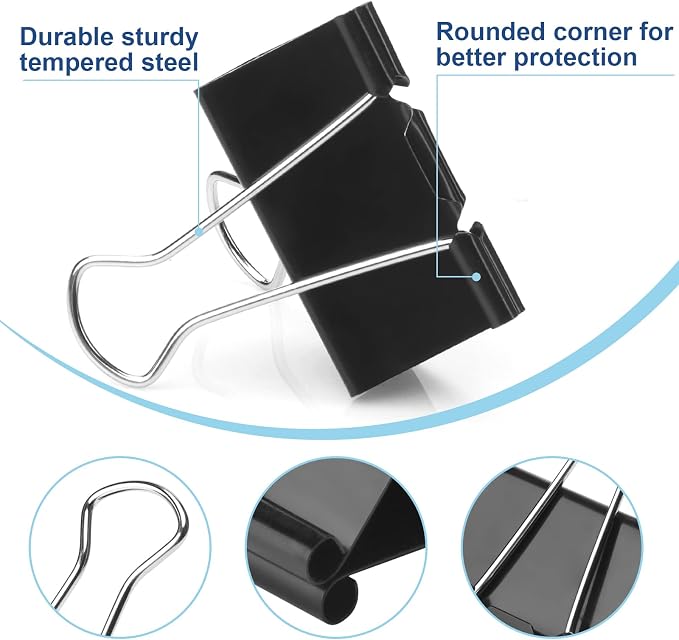 228 PCS Binder Clips Assorted Sizes, Extra Large Medium Small Mini and Micro - Image 2