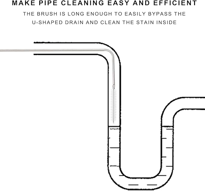 CiaraQ 11-Piece White Tube & Pipe Cleaning Brush Set | – 10 Rigid Brushes - Image 6