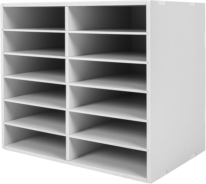 Mail Sorter Desktop, 12 Compartments Literature Organizer, Sheet Sorter by MhdunueSK
