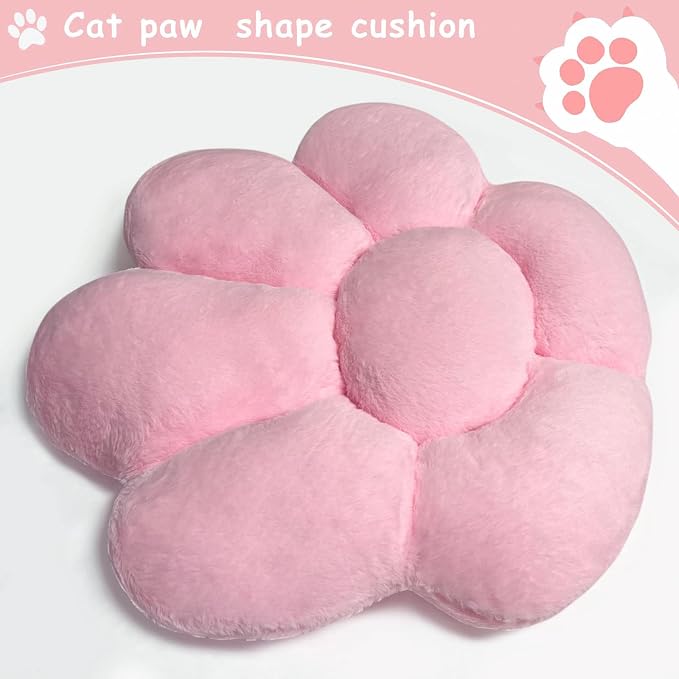 DOBUONO Cat Paw Cushion Kawaii Office Desk Chair Cushion Comfy Plush Cat Paw - Image 7