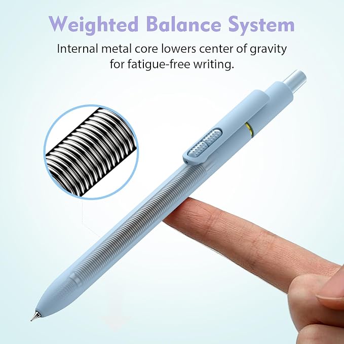 Hiacry 8 Pcs Gel Pens, 0.7mm Fine Point Blue Ink Pen | Smooth Writing-Quick - Image 3