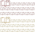 OWLFAVO 40pcs Book Shape Paper Clips by OWLFAVO