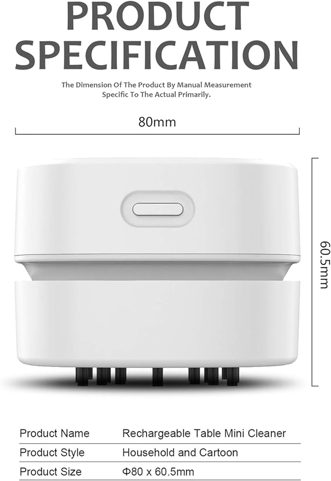 ODISTAR Desktop Vacuum Cleaner, Mini Table dust Sweeper Energy Saving - Image 3