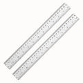 YouOKLight Plastic Ruler 30cm, Transparent Ruler 12 inch, Metric Ruler by YouOKLight