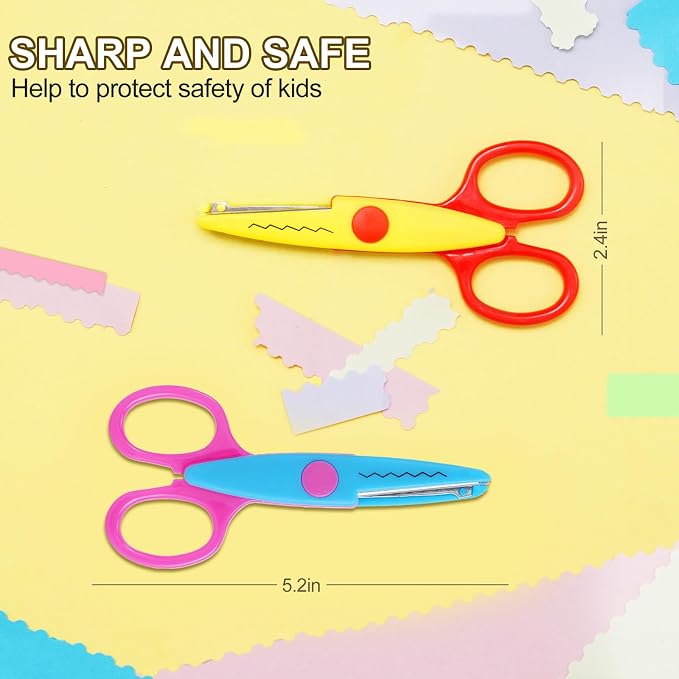 UCEC Decorative Paper Edge Scissor Set 5'' Colorful Paper Edger Scissors Great - Image 3