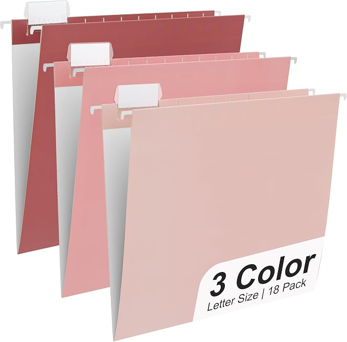 Y YOMA 18 Pack Gradient Hanging File Folders Letter Size Decorative Hanging by YYOMA
