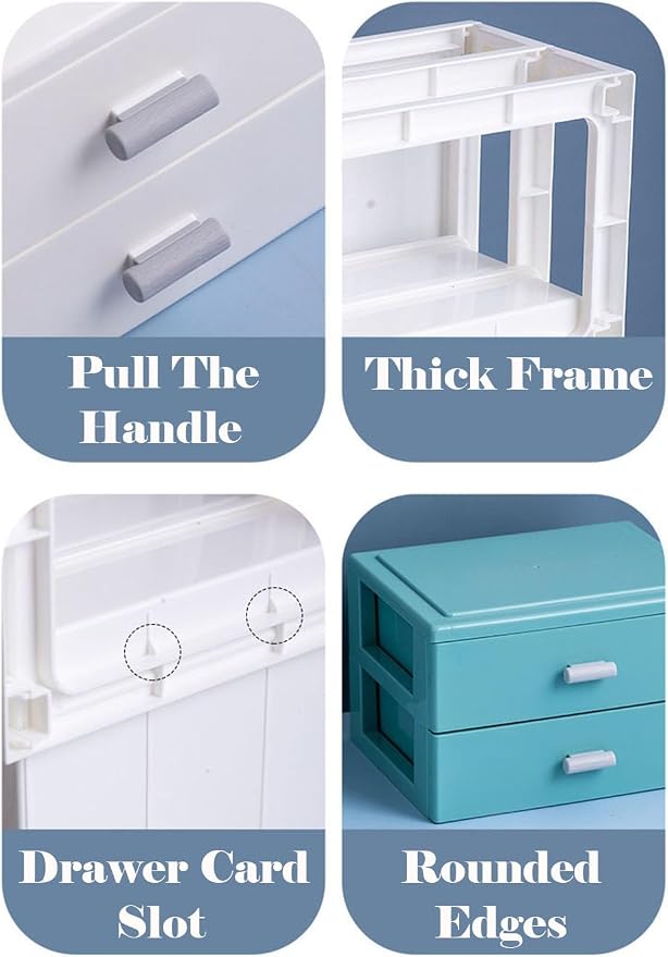 Plastic Vanity Organizer with 4 Drawers, Small Storage Organization Drawers - Image 7