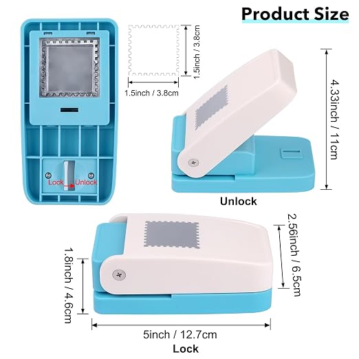 2 Pcs Large Stamp Punch, 1.5 inch Square Stamp Punch & 1.5x1.25inch Rectangular - Image 5