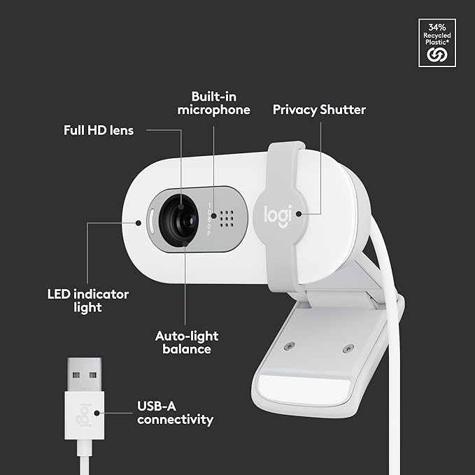 Logitech Brio 100 Full HD 1080p Webcam - Image 6