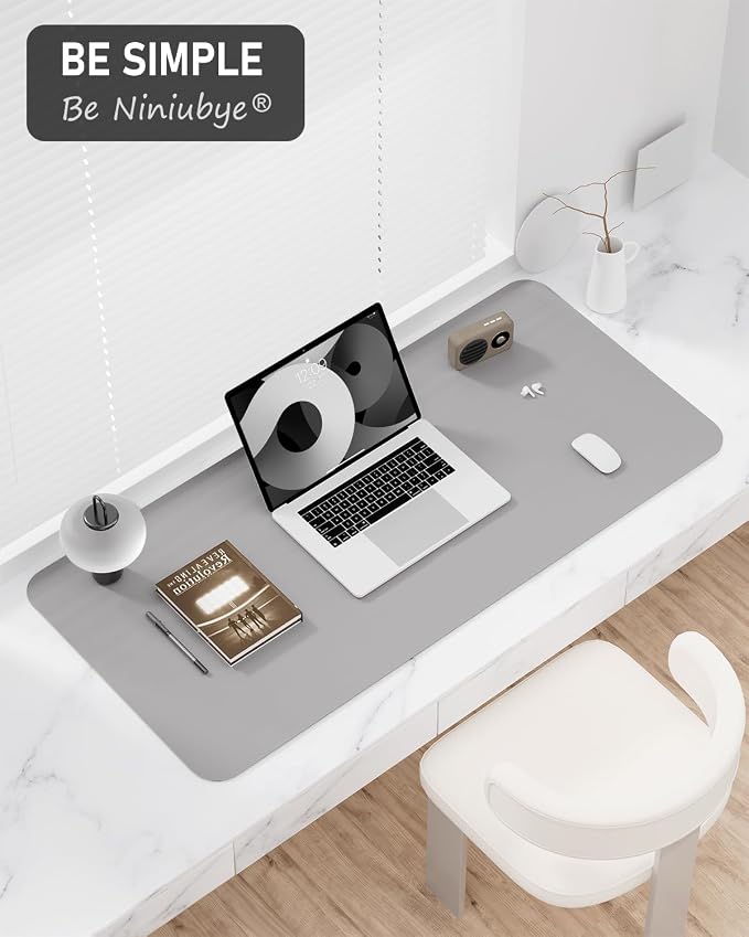 Desk Pad, 23.6" x 13.8" PU Leather Non-Slip Desk Mat Large Mouse Pad - Image 7