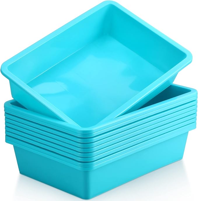 Kigley 10 Pcs Flat Storage Tray Organizer Bin Letter Size Paper Trays by Kigley