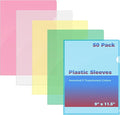 Better Office Products Poly Project Pockets, 50 Pack, Plastic File Jacket by BetterOfficeProducts