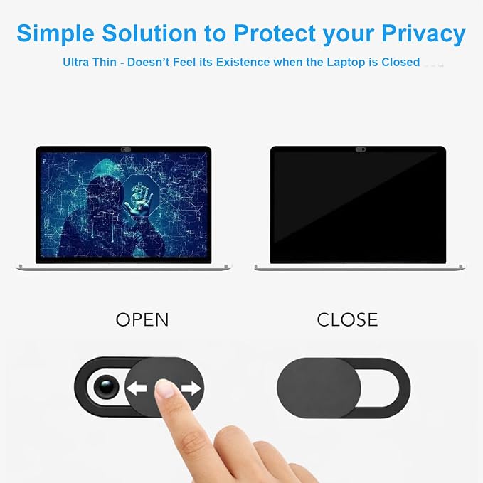 JOS California 9 Pack 0.03 inch Ultra Thin Webcam Cover Slide Camera Blocker - Image 5