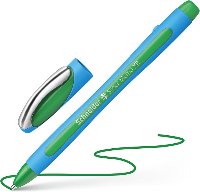 Schneider Slider Memo XB Ballpoint Pen, 1.4 mm, Light Blue Barrel, Box of 10 - Image 7