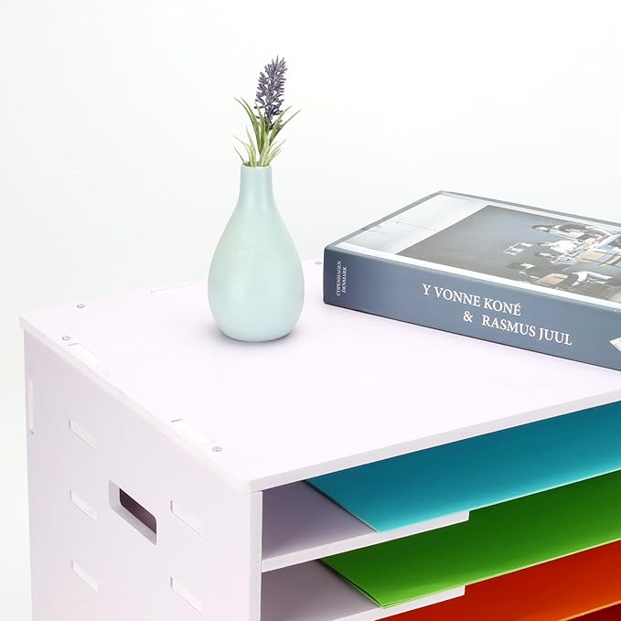 Construction Paper Organizer 20" x 13", 6 Tier Desktop File Storage Cardstock - Image 5