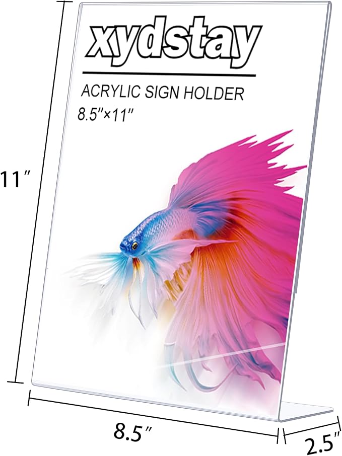 xydstay 3 pack 8.5x11 Acrylic Sign Holder - Image 7