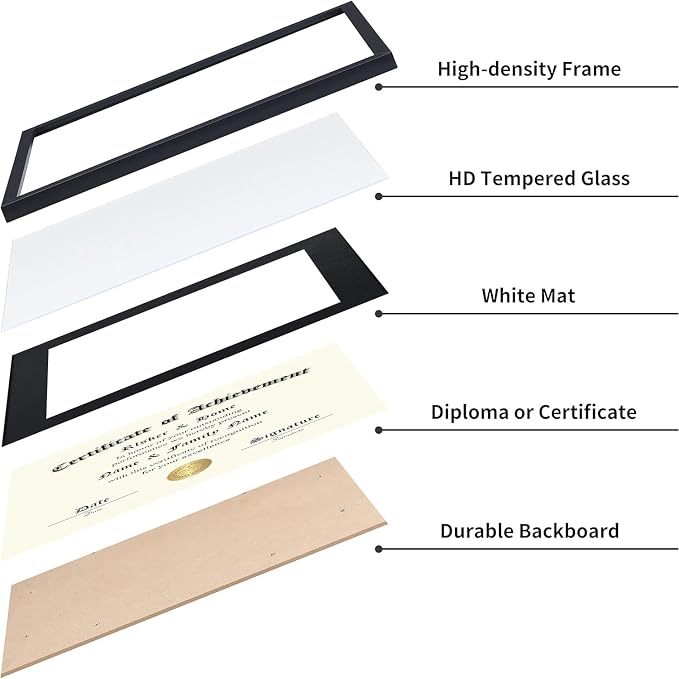ELSKER&HOME 8.5x11 Diploma Frame Black - Image 4
