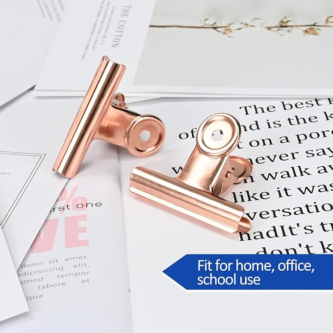 10 Pack Large Metal Hinge Clips 2.5 Inches Bull Hinge Paper Clips Bulldog Clips - Image 7
