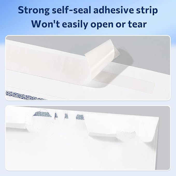 SUNEE Envelopes Self Seal – #10 Double Window Envelopes 500 Pack, Security Tint - Image 4