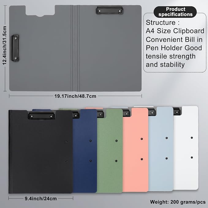 SFLHHDM 5 PCS Clipboard Foldable, 360°Cover Folder Plastic Clipboards - Image 2