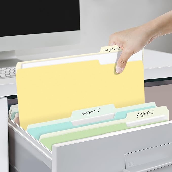 SUNEE File Folders, 36 Pack Manilla Folders 8.5 x 11, 12 Colors Folder Office - Image 7