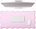 Hahafelt Scalloped Desk Mat Large Desk Pad Cute Coquette Table Mat Back to by Hahafelt