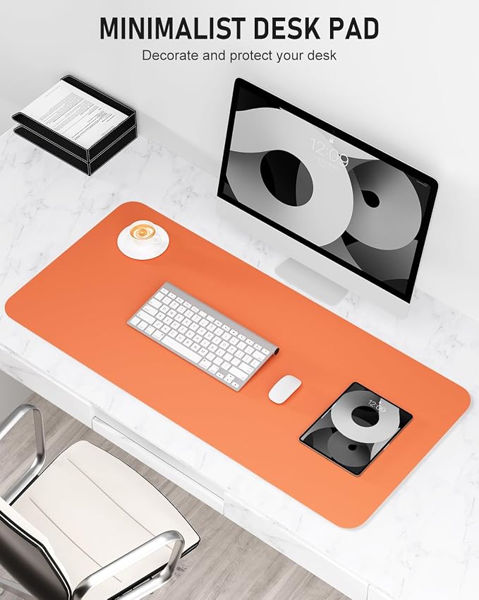 Desk Pad, 35.5" x 17" PU Leather Non-Slip Desk Mat Large Mouse Pad - Image 2