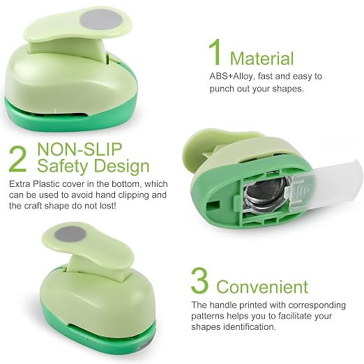 UCEC Paper Punch, 3 Inch XL Size Circle Punch Large Hole Puncher Paper Circles - Image 6