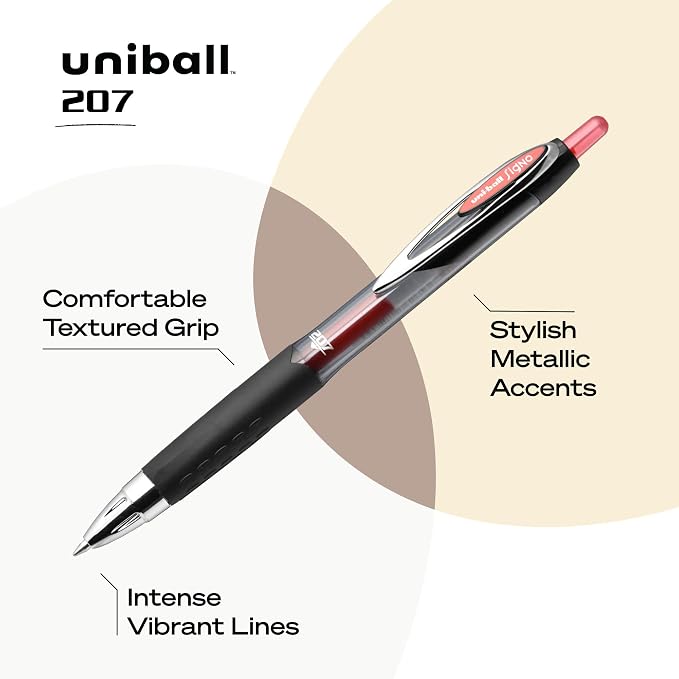 uni-ball® 207™ Retractable Fraud Prevention Gel Pens, Medium Point, 0.7 mm - Image 5