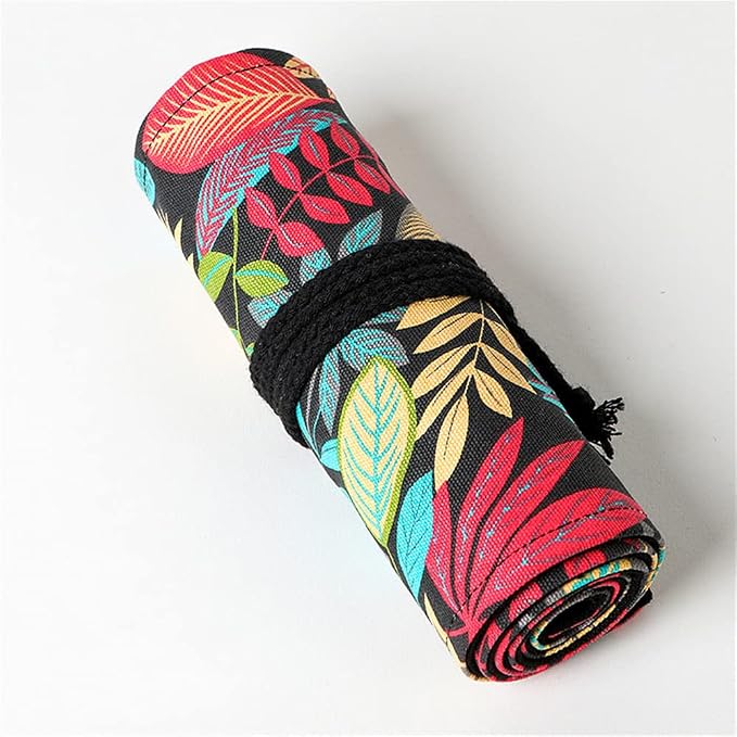 DIYOMR 24/36/72 Slots Pencil Wrap Pencil Rolls, Artist Colored Pencils Roll Up - Image 6