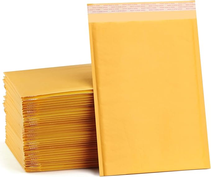 UCGOU Kraft Bubble Mailers 10.5x16 Inch 25 Pack Usable Size 10.5x15 Yellow by UCGOU