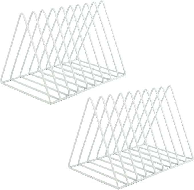 EASEPRES Vinyl Record Holder Storage, 9 Slot Metal Magazine Book Album Display by EASEPRES